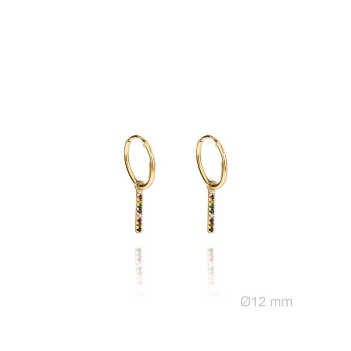 PENDIENTES AROS COLOR JAVIER CANDELAS