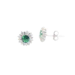 PENDIENTES VERDE REDONDO
