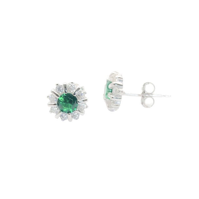 PENDIENTES VERDE REDONDO