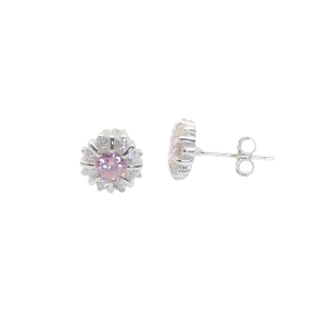 PENDIENTES ROSA REDONDO