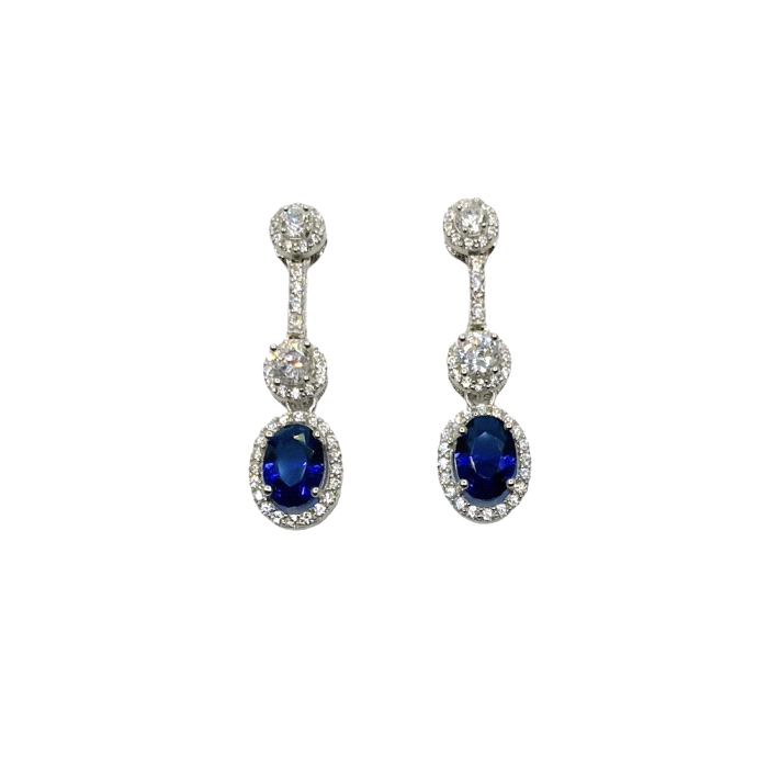PENDIENTES LARGOS AZUL