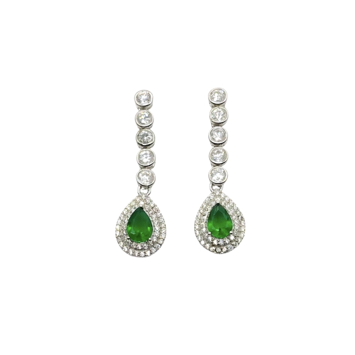 PENDIENTES LARGOS VERDE