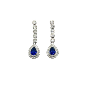 PENDIENTES LARGOS AZUL