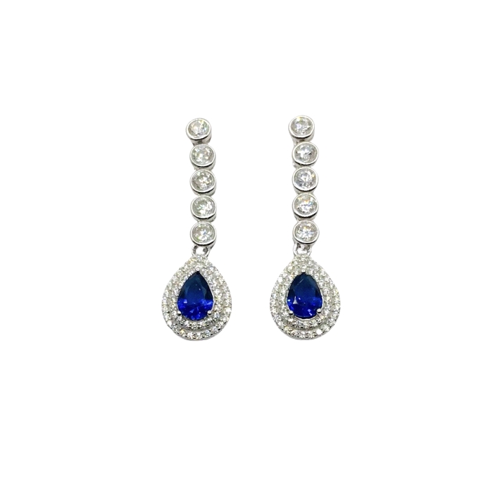 PENDIENTES LARGOS AZUL